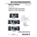 Sony MHC-RG270, MHC-RG475S, MHC-RG575S Service Manual