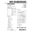 Sony MHC-RG490S, MHC-RG590S Service Manual