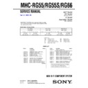 Sony MHC-RG55, MHC-RG55S, MHC-RG66 Service Manual
