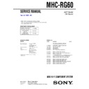 Sony MHC-RG60 Service Manual