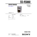 Sony MHC-RG660, SS-RS660 Service Manual