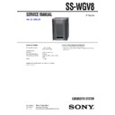 Sony MHC-RG88, MHC-RV8, SS-WGV8 Service Manual