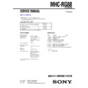 Sony MHC-RG88 Service Manual