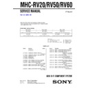Sony MHC-RV20, MHC-RV50, MHC-RV60 Service Manual