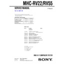 Sony MHC-RV22, MHC-RV55 Service Manual
