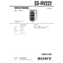 Sony MHC-RV222, SS-RV222 Service Manual