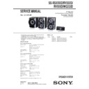 Sony MHC-RV222D, MHC-RV222DL, MHC-RV333D, MHC-RV333DL, MHC-RV555D, SS-RSX555D, SS-RV222D, SS-RV555D, SS-WG333D Service Manual