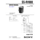 Sony MHC-RV5, MHC-RV6, MHC-RV600D, MHC-RV600DJ, MHC-RV900D, SS-RV900 Service Manual