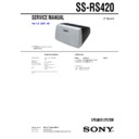 Sony MHC-RV55, SS-RS420 Service Manual