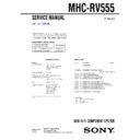 Sony MHC-RV555 Service Manual