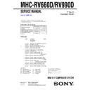 Sony MHC-RV660D, MHC-RV990D Service Manual