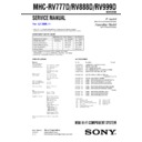 Sony MHC-RV777D, MHC-RV888D, MHC-RV999D Service Manual