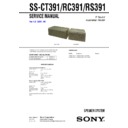 Sony MHC-RV888D, MHC-RV999D, SS-CT391, SS-RS391 Service Manual