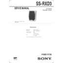 Sony MHC-RXD3, SS-RXD3 Service Manual