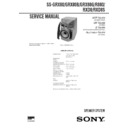 Sony MHC-RXD8, MHC-RXD8S, SS-GRX80, SS-GRX80B, SS-GRX80G, SS-R880, SS-RXD8, SS-RXD8S Service Manual