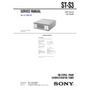 Sony MHC-S3, ST-S3 Service Manual