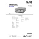 Sony MHC-S3, TA-S3 Service Manual