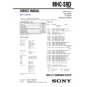 Sony MHC-S9D Service Manual