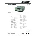 Sony MHC-SV7AV, TA-SV7AV Service Manual