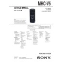 Sony MHC-V5 Service Manual