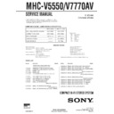 Sony MHC-V5550, MHC-V7770AV Service Manual