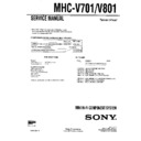 Sony MHC-V701, MHC-V801 Service Manual