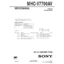 Sony MHC-V7700AV Service Manual