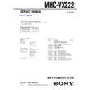 Sony MHC-VX222 Service Manual