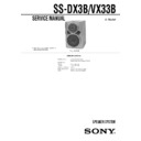 Sony MHC-VX33, SS-DX3B, SS-VX33B Service Manual