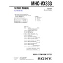 Sony MHC-VX333 Service Manual