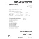 Sony MHC-VX5, MHC-VX5J, MHC-VX7 Service Manual