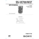 Sony MHC-VX500, MHC-VX700AV, MHC-WX5, MHC-WX7AV, SS-VX700, SS-WX7 Service Manual