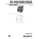 Sony MHC-VX8, MHC-VX8J, SS-VX8, SS-VX8G, SS-VX8JG Service Manual