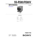 Sony MHC-VX888, SS-RS80, SS-RS80V, SS-VX888RS Service Manual
