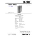 Sony MHC-VX888, TA-DX80 Service Manual