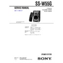 Sony MHC-W55, SS-W55G Service Manual