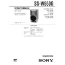 Sony MHC-W550, MHC-W770AV, SS-W550G (serv.man2) Service Manual