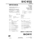 Sony MHC-W555 Service Manual