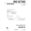 Sony MHC-W770AV Service Manual