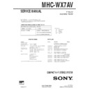 Sony MHC-WX7AV Service Manual