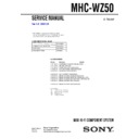 Sony MHC-WZ50 Service Manual