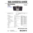 Sony NAS-50HDE, SS-50HDE Service Manual