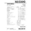 Sony NAS-E300HD Service Manual