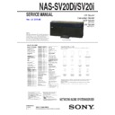 Sony NAS-SV20DI, NAS-SV20I (serv.man2) Service Manual