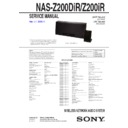 Sony NAS-Z200DIR, NAS-Z200IR Service Manual