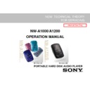 Sony NW-A1000, NW-A1200 Service Manual