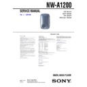Sony NW-A1200 Service Manual