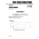 Sony NW-E002, NW-E003, NW-E005 (serv.man2) Service Manual