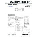 Sony NW-E002, NW-E003, NW-E005 Service Manual