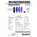Sony NW-E002F, NW-E003F, NW-E005F (serv.man3) Service Manual